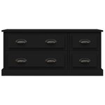 vidaXL Meuble TV noir 100x35 5x45 cm bois d'ingénierie