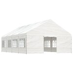 vidaXL Belvédère avec toit blanc 8 92x5 88x3 75 m polyéthylène