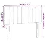 vidaXL Tête de lit à LED Taupe 80x5x78/88 cm Tissu
