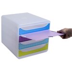 Module De Classement Big Box 4 Tiroirs Chromaline - Couleurs Assorties - Exacompta