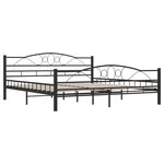 vidaXL Cadre de lit sans matelas noir acier 180x200 cm