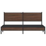 vidaXL Cadre de lit en métal sans matelas chêne marron 160x200 cm