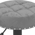 vidaXL Tabourets de bar lot de 2 gris foncé velours