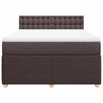 vidaXL Sommier à lattes de lit avec matelas Marron foncé 140x200 cm