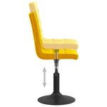 vidaXL Chaises à manger pivotantes lot de 4 jaune moutarde velours