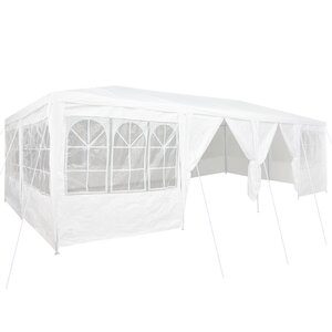 vidaXL Tente de fête avec 12 côtés blancs 8x4 m PE