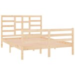 vidaXL Cadre de lit bois massif 120x190 cm petit double