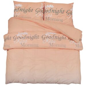 vidaXL Ensemble de housse de couette rose 240x220 cm Coton