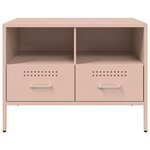 vidaXL Meubles TV 2 Pièces rose 68x39x50 5 cm acier laminé à froid
