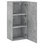 vidaXL Meuble TV mural gris béton 40 5x30x90 cm bois d'ingénierie