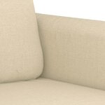 vidaXL Ensemble de canapés 2 Pièces avec coussins crème tissu