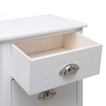 vidaXL Table de chevet Blanc 38x28x45 cm Bois de Paulownia