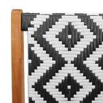 vidaXL Banc de jardin Noir et blanc 122x76x73.5 cm Bois massif d'acacia
