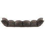 vidaXL Chaise pliable de sol Taupe Tissu