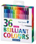 Boite de 36 Feutre Triplus Fineliner 0,3 mm couleurs brillantes STAEDTLER