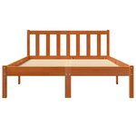 vidaXL Cadre de lit sans matelas cire marron 120x200cm bois pin massif