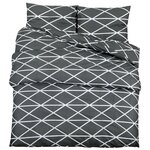 vidaXL Ensemble de housse de couette Gris 240x220 cm Coton