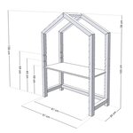 Bureau enfant cabane STOLLY blanc et naturel