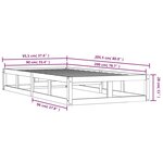 vidaXL Cadre de lit sans matelas blanc 90x200 cm bois massif