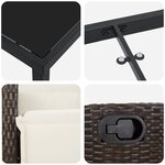 vidaXL Ensemble de salle à manger de jardin 3 pièces en poly rattan marron