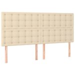 vidaXL Cadre de lit sans matelas crème 160x200 cm tissu
