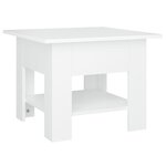 vidaXL Table basse blanc 55x55x42 cm bois d'ingénierie