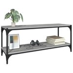 vidaXL Meuble TV Sonoma gris 100x33x41 cm Bois d'ingénierie et acier