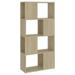 vidaXL Bibliothèque/Séparateur de pièce Chêne Sonoma 60x24x124 5 cm