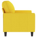 vidaXL Canapé à 2 places Jaune clair 120 cm Tissu