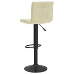 vidaXL Tabourets de bar lot de 2 crème velours