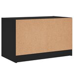 vidaXL Meuble TV avec portes en verre noir 68x37x42 cm