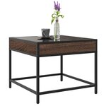 vidaXL Table basse avec LED Infinity chêne marron 50x50x41 cm