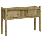 vidaXL Jardinières 2 Pièces avec pieds bois de pin imprégné