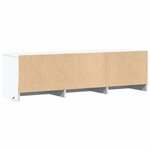 vidaXL Meuble TV avec LED blanc 140x34x40 cm bois d'ingénierie