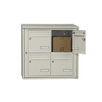 Bloc collectif leabox.com  2x2  grade 3  simple face  Extérieur  fixation murale  Blanc pur RAL 9010  finition brillante