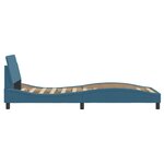 vidaXL Cadre de lit et tête de lit sans matelas bleu 90x190 cm velours
