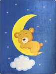 Tapis enfant CLAIR DE LUNE 120 x 160 cm - Bleu