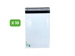10 Enveloppes plastique opaques éco 60 microns n°2 - 230x330mm