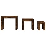 vidaXL Tables basses gigognes 3 Pièces Chêne fumé Bois d'ingénierie