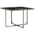 vidaXL Ensemble à manger de jardin 9 Pièces coussins gris résine tressée
