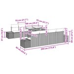 vidaXL Ensemble de Canapé de Jardin 9 pièces avec Coussins Noir Rotin Poly
