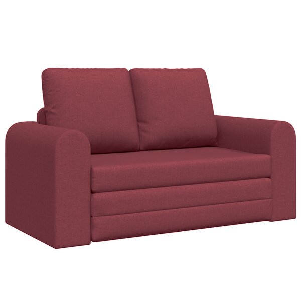 vidaXL Canapé Lit de Sol 2-en-1 Rouge Vin 148x71x83 cm Tissu