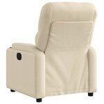 vidaXL Fauteuil inclinable électrique Crème Tissu