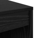 vidaXL Bureau chêne noir avec rangement en bois d'ingénierie