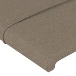 vidaXL Tête de lit avec oreilles Taupe 103x23x118/128 cm Tissu