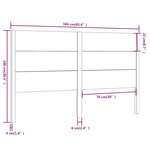 vidaXL Tête de lit 166x4x100 cm Bois massif de pin