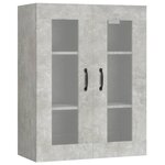 Vidaxl buffet haut gris béton 69 5x34x180 cm bois d'ingénierie