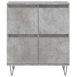 vidaXL Buffets 3 Pièces gris béton bois d'ingénierie