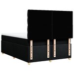 vidaXL Sommier à lattes de lit avec matelas Noir 160x200 cm Tissu