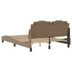 vidaXL Cadre de lit sans matelas cappuccino 120x200 cm similicuir